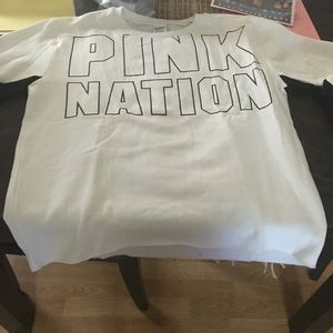 White pink nation sweatshirt